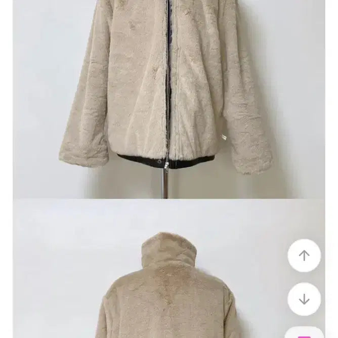 [BUNJANG] NeedOn Women's Faux Fur Belted Leather Jacket / 정가5.2/드라이 완료) 여자 퍼 무스탕 벨트 가죽자켓 니드온