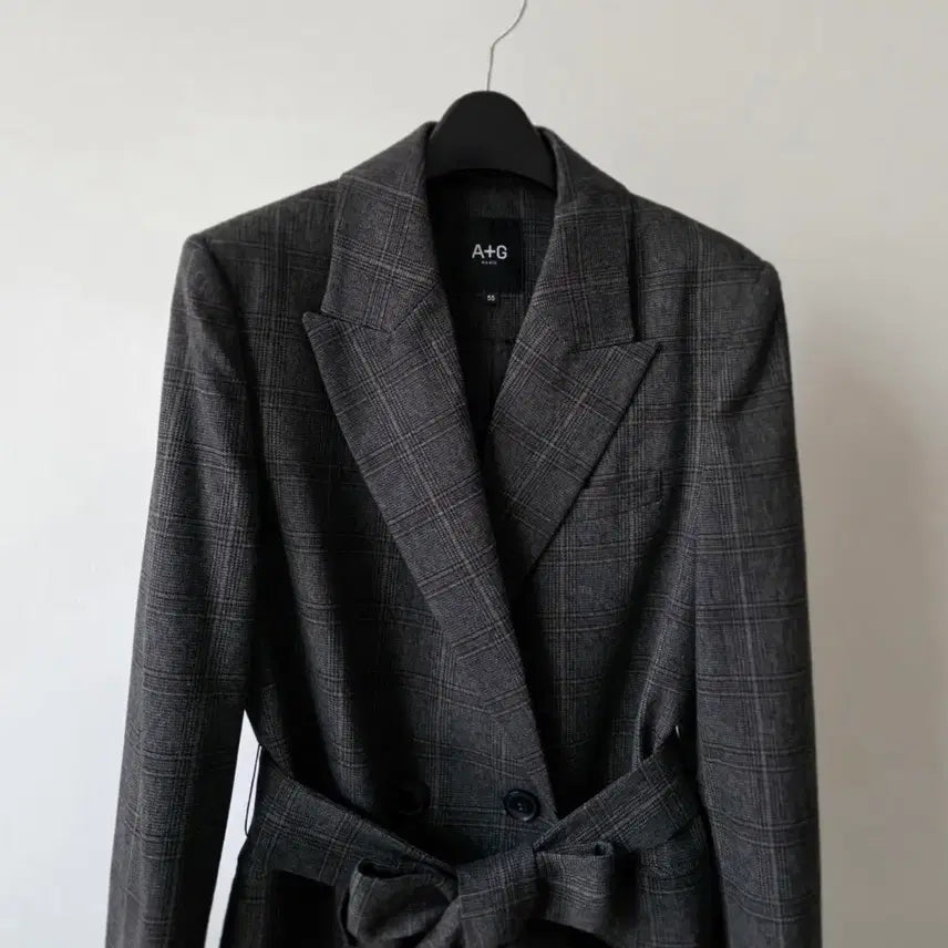 [BUNJANG] The Edge Check Spun Trench Coat / 더엣지  체크 스판 트렌치(2-WAY)코트-5566(새제품)