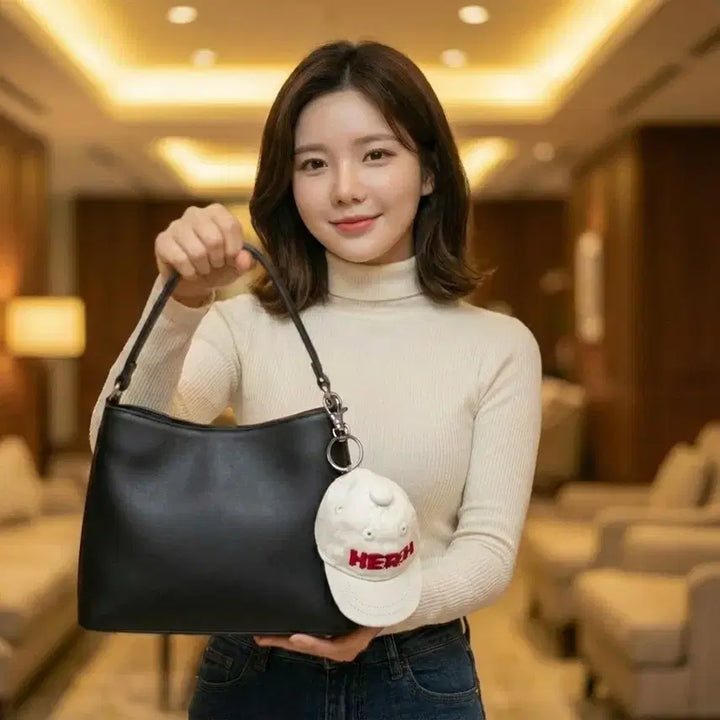 [BUNJANG] 아이유 H.E.R 볼캡 키링 (코튼+메탈) | 가방파우치 꾸미기 / 아이유 H.E.R 볼캡 키링 (코튼+메탈) | 가방파우치 꾸미기