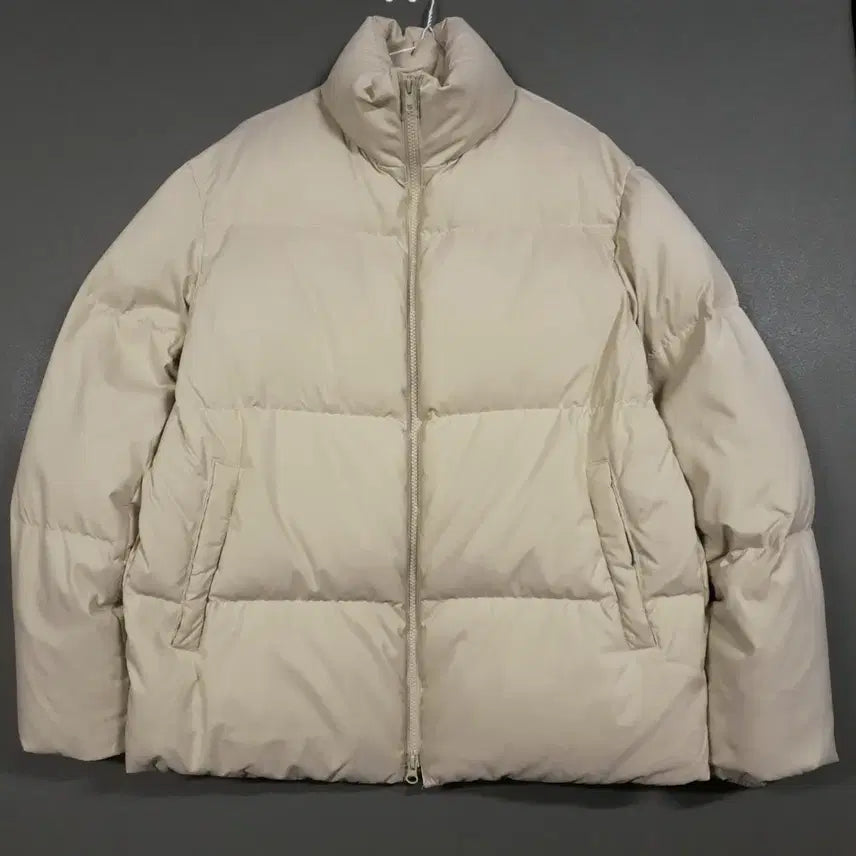 [SOLD OUT] 실측 L (100) coor 쿠어 구스다운 숏 패딩 점퍼 자켓 크림
