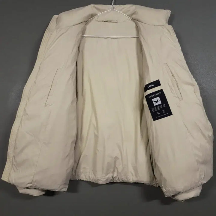 [SOLD OUT] 실측 L (100) coor 쿠어 구스다운 숏 패딩 점퍼 자켓 크림