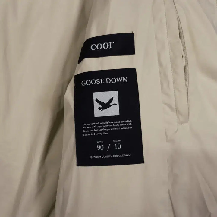[SOLD OUT] 실측 L (100) coor 쿠어 구스다운 숏 패딩 점퍼 자켓 크림