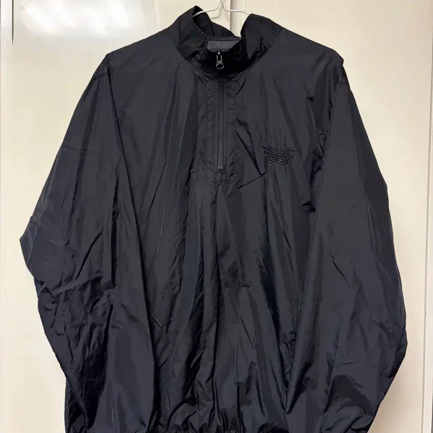 [BUNJANG] Needles Studios Nylon Anorak Black Half-Zip Up / 니들스 스튜디오스 별주 나일론 아노락 블랙 M 하프집업 반집업