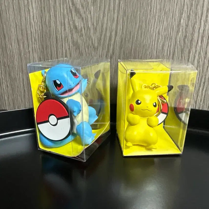 [BUNJANG] Pokemon Squirtle & Pikachu Figure Keyring Bundle Set / (2개일괄) 미개봉 포켓몬 피규어 키링 꼬부기 피카츄 세트