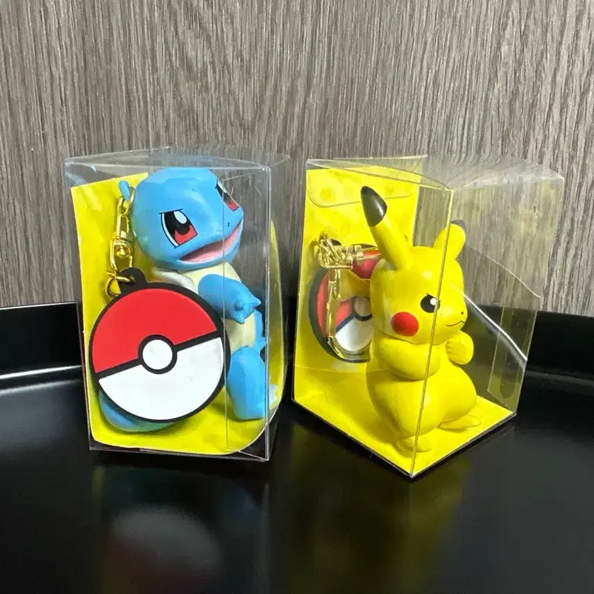 [BUNJANG] Pokemon Squirtle & Pikachu Figure Keyring Bundle Set / (2개일괄) 미개봉 포켓몬 피규어 키링 꼬부기 피카츄 세트