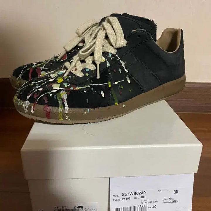 [BUNJANG] Maison Margiela German Army Painting Sneakers / 마르지엘라 독일군 페인팅 40