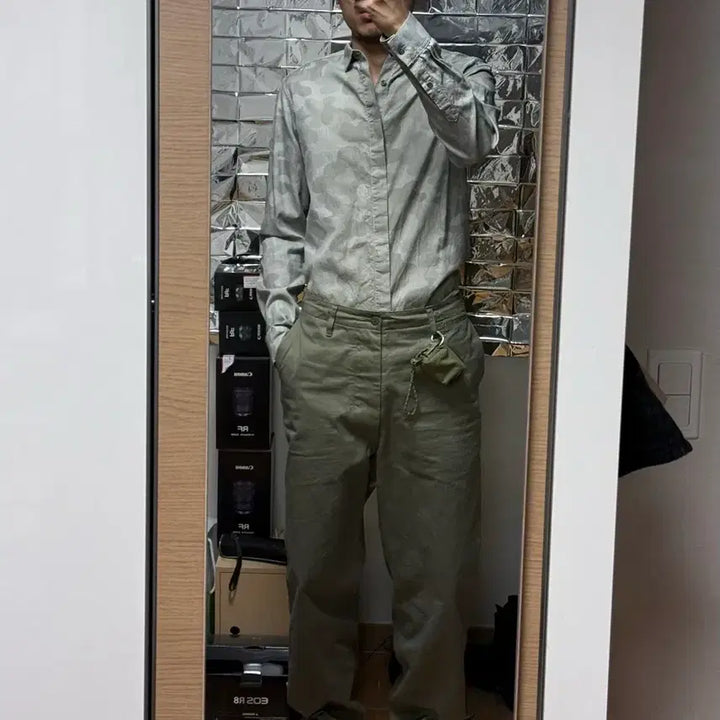 [SOLD OUT] 아르마니 스트라이프 셔츠 M