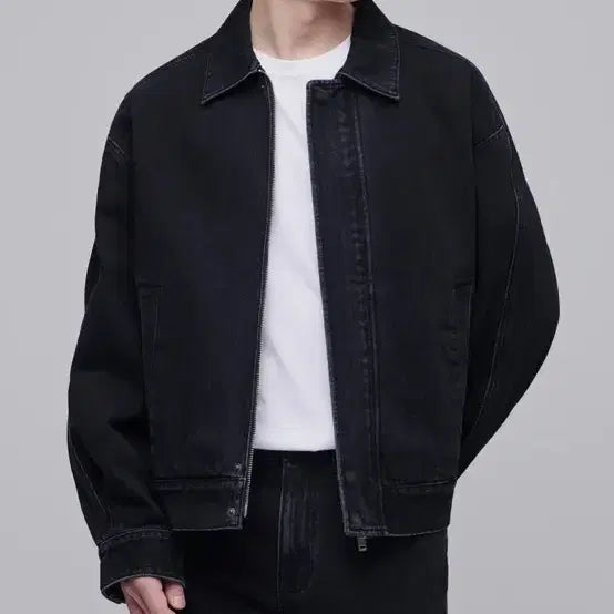 [BUNJANG] Jjanggu Daddy Cone Oversized Denim Blouson Jacket / 짱구대디 cone 오버사이즈 데님 블루종 재킷 트러커