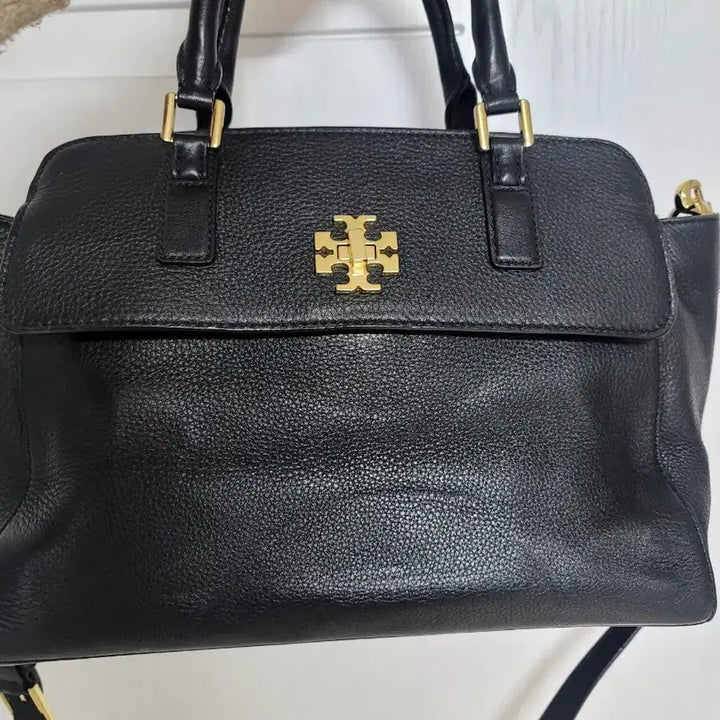 [BUNJANG] Tory Burch Black Leather Crossbody Tote Bag / 토리버치 블랙 레더 크로스백 토트백