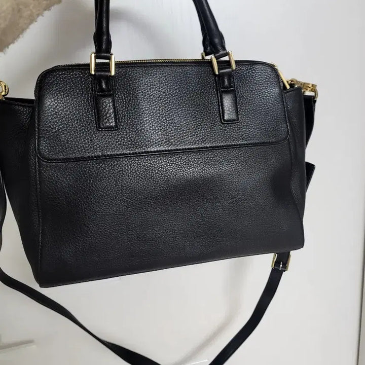 [BUNJANG] Tory Burch Black Leather Crossbody Tote Bag / 토리버치 블랙 레더 크로스백 토트백