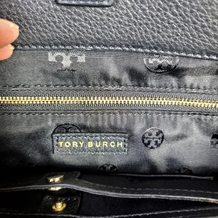 [BUNJANG] Tory Burch Black Leather Crossbody Tote Bag / 토리버치 블랙 레더 크로스백 토트백