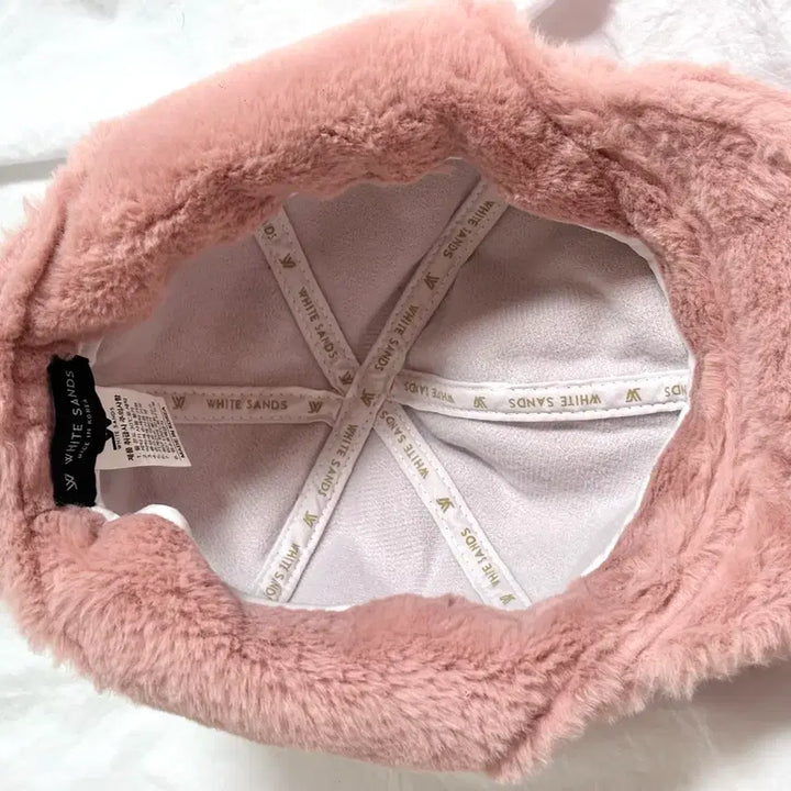 [BUNJANG] White Sand Ear Muffs Cap Fur Hat Pink / (1회 시착)화이트샌즈 이어머프 캡 퍼 모자 핑크