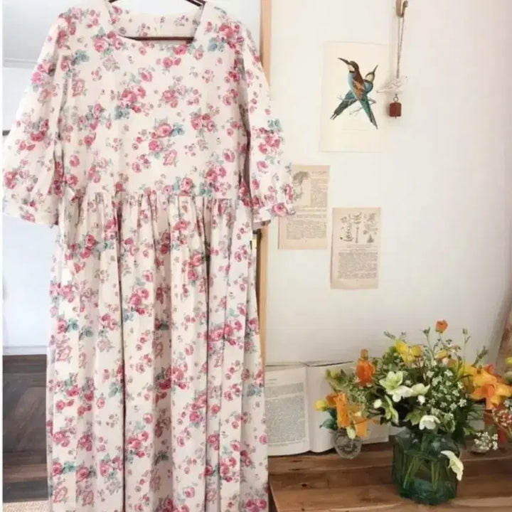 [BUNJANG] Mimi Boutique Rose Dress Cream / (새상품)미미부티크 로즈 원피스 크림