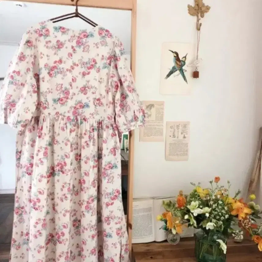 [BUNJANG] Mimi Boutique Rose Dress Cream / (새상품)미미부티크 로즈 원피스 크림
