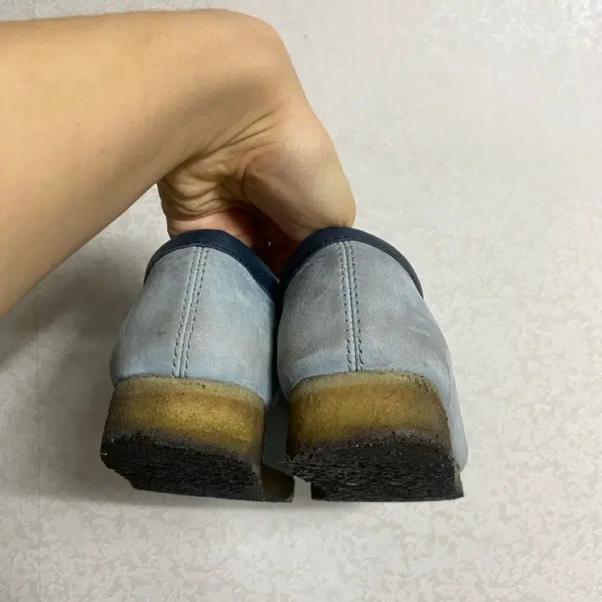 [BUNJANG] Clarks Wallabee Blue Suede Loafers / 클락스 왈라비 블루 스웨이드 로퍼 265