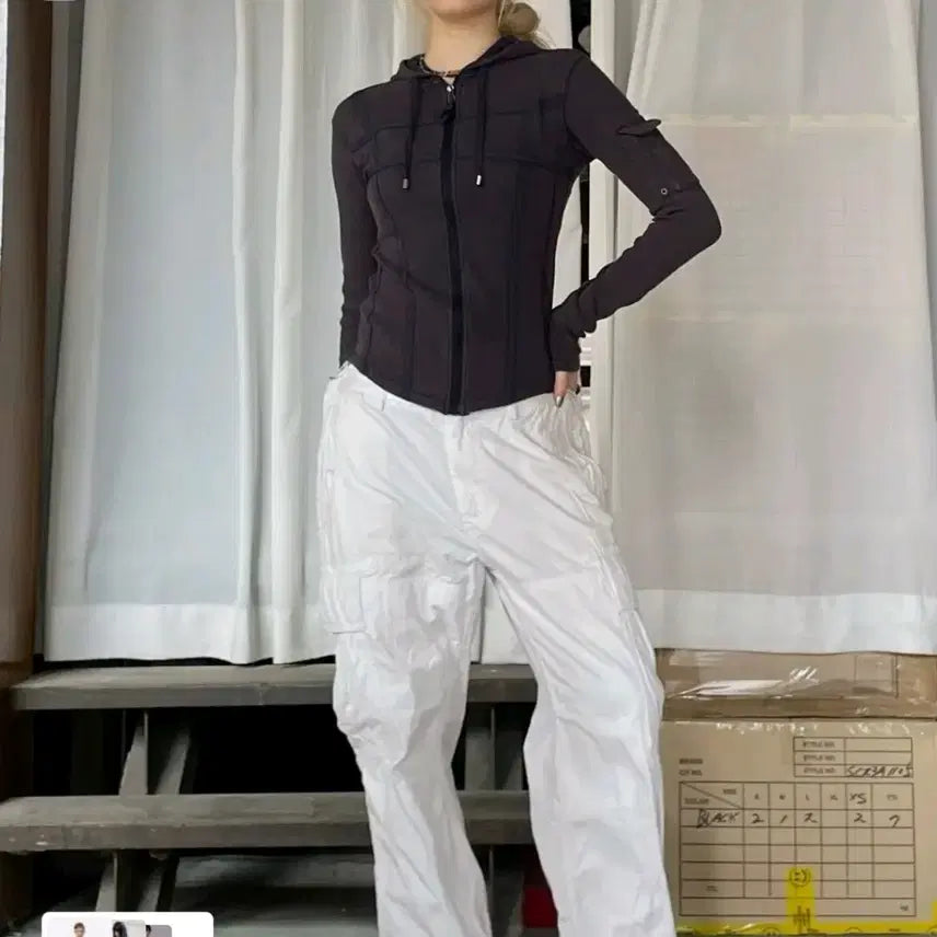 [BUNJANG] Sculptor Washed Bondage Hoodie Zip-up Navy S / 스컬프터 워시드 본디지 후드집업 네이비 S(새거)