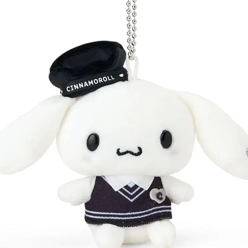 [BUNJANG] Sanrio Cinnamoroll Monotone Mascot Keyring / 일본정품) 산리오 시나모롤 마스코트 모노톤 키링