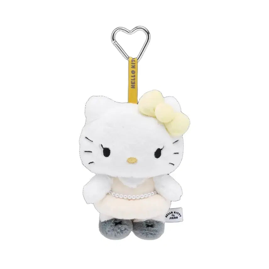[BUNJANG] BLACKPINK Jisoo Hello Kitty Plush Keyring Ivory / 헬로키티 x 지수 플러시 키링 아이보리