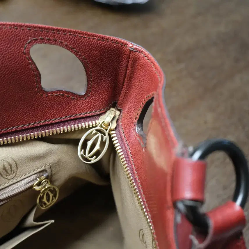 [BUNJANG] Cartier Marcello Red Tote Bag / 까르띠에 마르첼로 레드 토트백