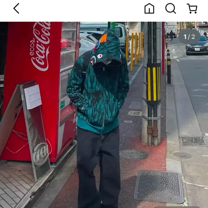 [BUNJANG] Bape Speed Racer Shark Hoodie / 베이프 스피드 레이서 샤크후드/ 교신 가능