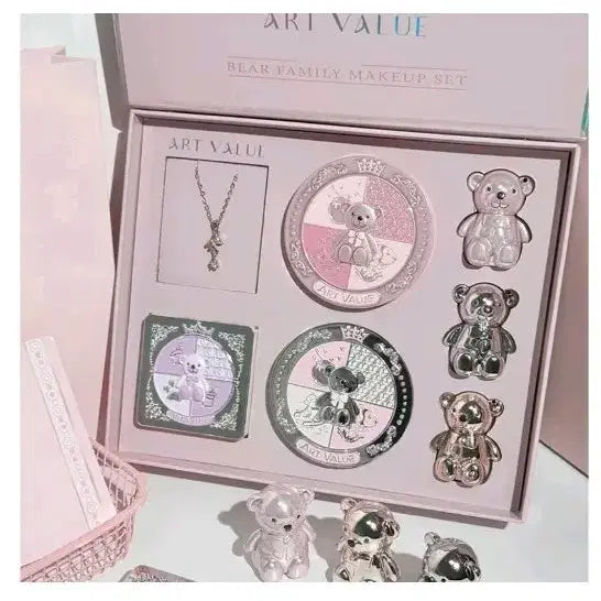 [BUNJANG] Art Value Bear Makeup Set + Necklace / 아트밸류 베어 메이크업 세트 + 목걸이