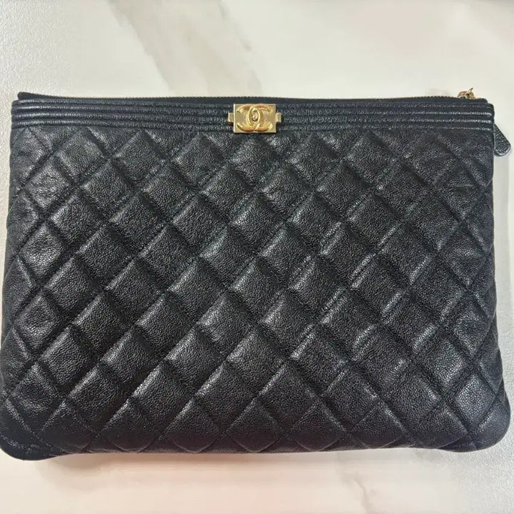 [BUNJANG] Chanel Black Caviar Clutch (M Size) / 가격다운!! 샤넬 클러치 블랙캐비어 m사이즈 금장 판매합니다