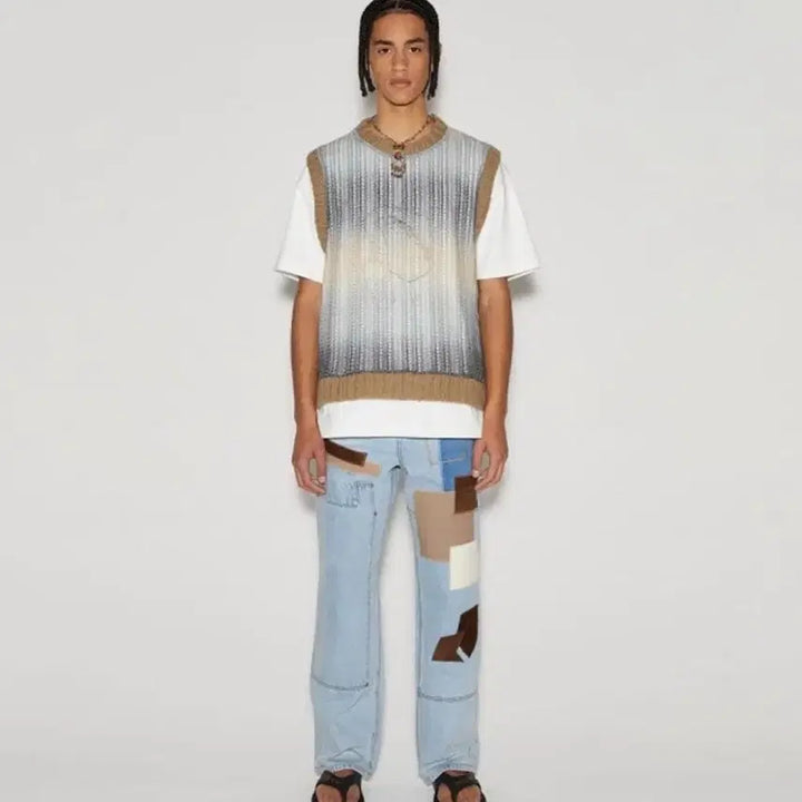 [BUNJANG] Anderson Bell Unisex Cut and Sew Knit Vest XL / 앤더슨벨 유니섹스 컷 앤 소운 니트 베스트 XL