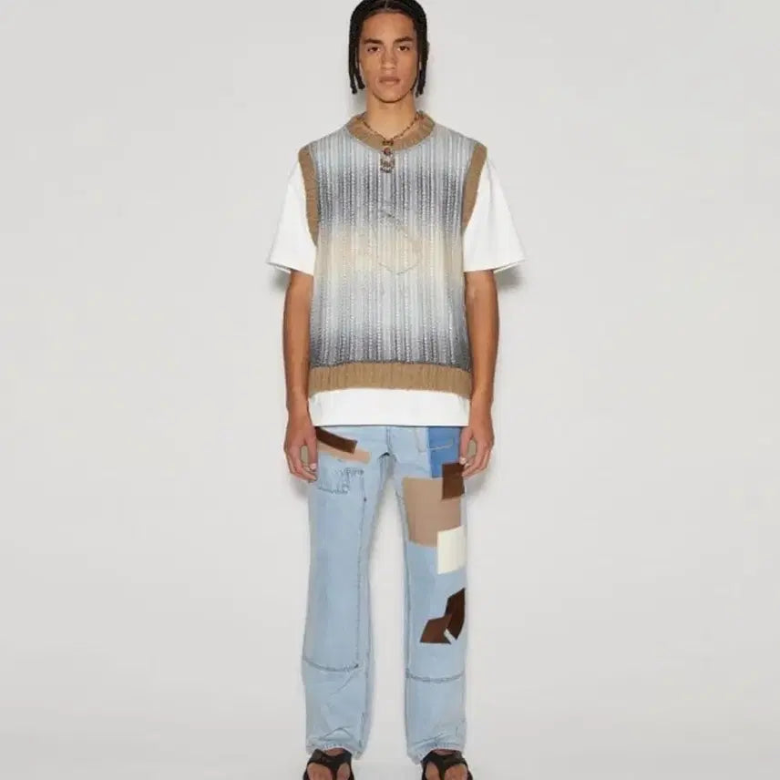 [BUNJANG] Anderson Bell Unisex Cut and Sew Knit Vest XL / 앤더슨벨 유니섹스 컷 앤 소운 니트 베스트 XL
