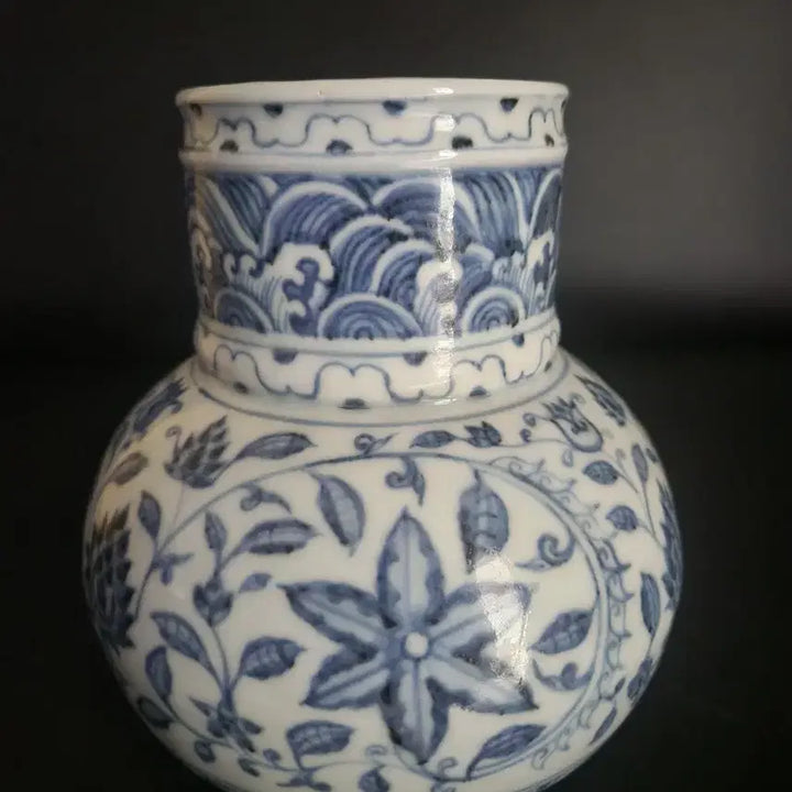 [SOLD OUT] 청화백자 용병화요 높이16.3cm 구연부8.5cm 중국도자기