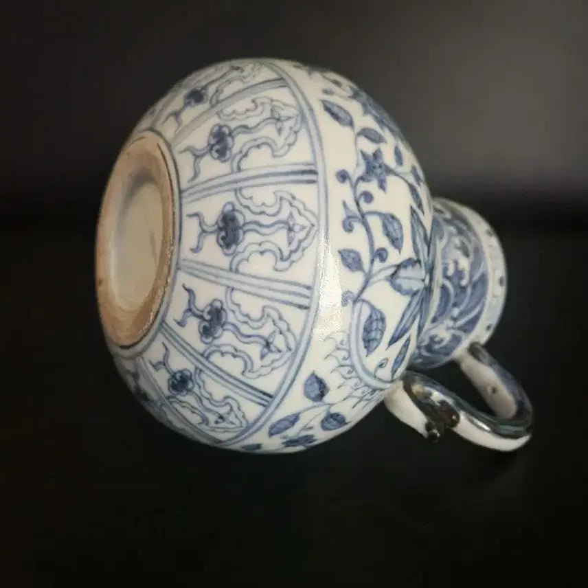 [SOLD OUT] 청화백자 용병화요 높이16.3cm 구연부8.5cm 중국도자기