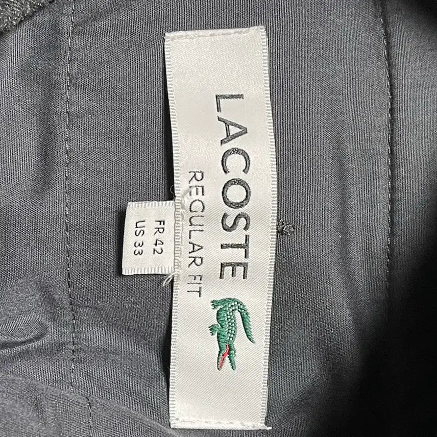 [BUNJANG] Lacoste Gray Slacks US 33 / 라코스테 그레이 슬랙스 바지 사이즈(us 33)