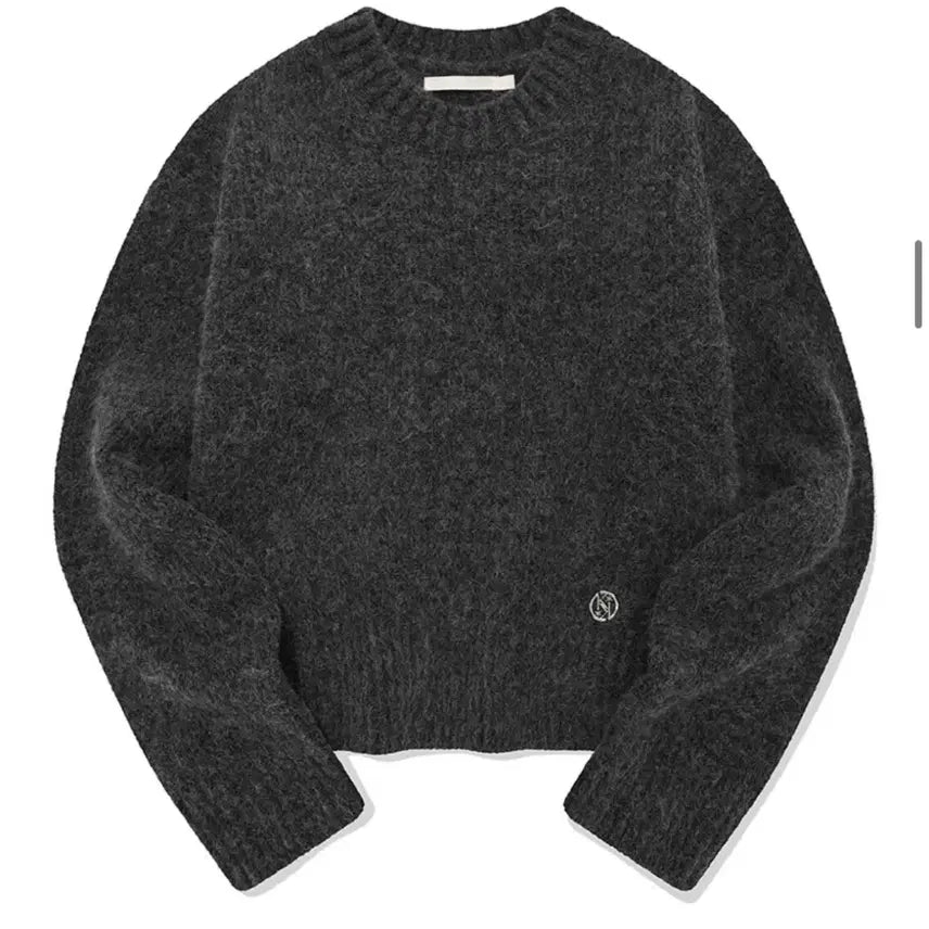 [BUNJANG] Kirsh Collection Round Neck Knit Charcoal / 키르시 컬렉션 라운드 넥 니트 챠콜
