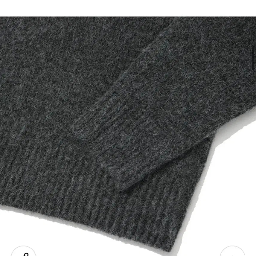 [BUNJANG] Kirsh Collection Round Neck Knit Charcoal / 키르시 컬렉션 라운드 넥 니트 챠콜