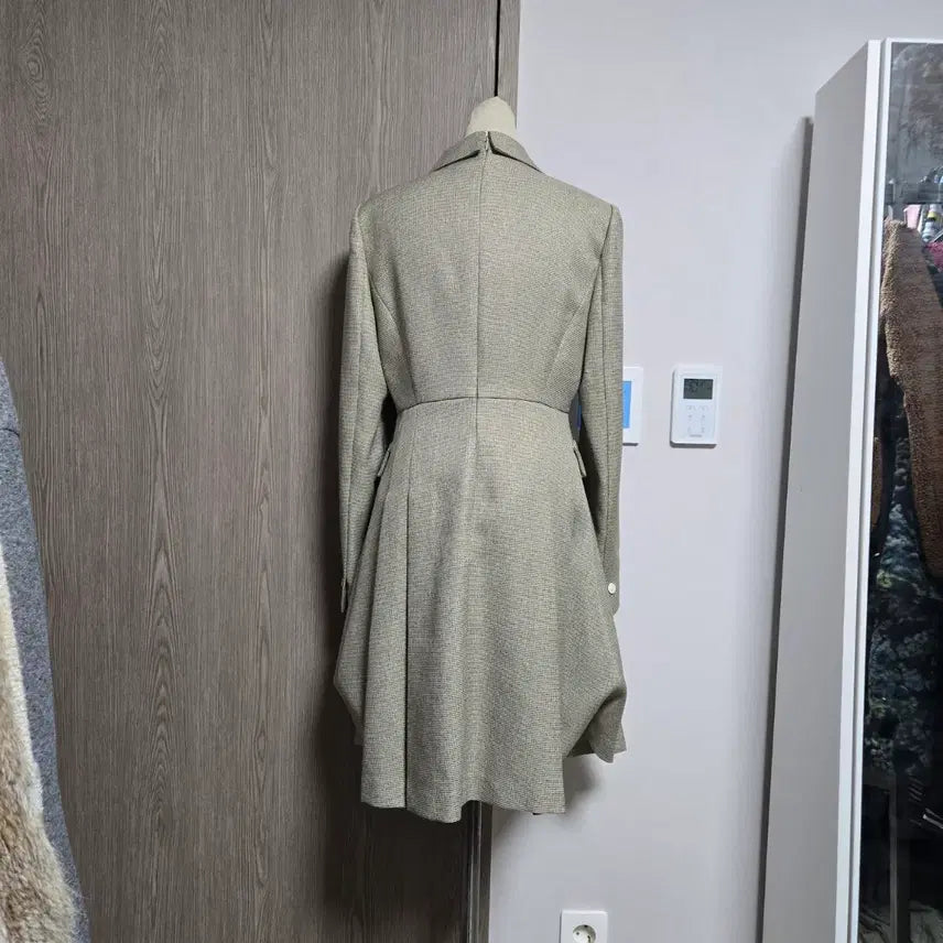 [BUNJANG] Misha Double Button Flare Midi Dress / 미샤 예복가능한 더블 버튼 플레어 미디 원피스