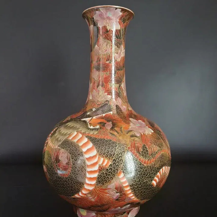 [BUNJANG] Chinese Porcelain Vase / 금사법랑 용봉문 상병 높이39.8cm구연부10.3cm 중국도자기