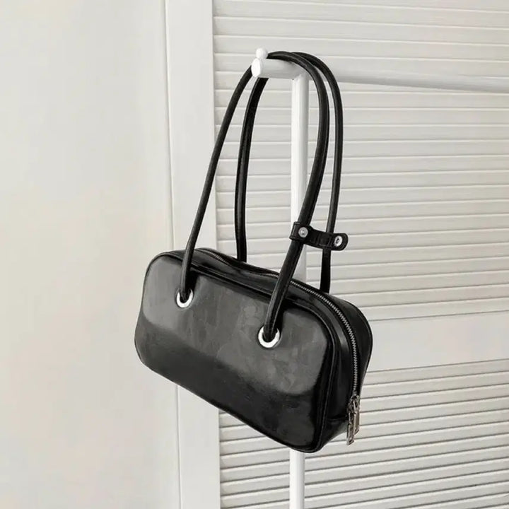 [BUNJANG] Cream Creme Ever Square Leather Shoulder Bag / 크림크렘 에버 스퀘어 레더 숄더백 가방