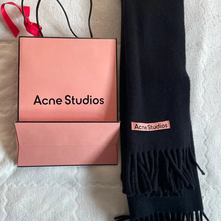 [BUNJANG] Acne Studios Narrow Wool Fringe Scarf Black / 아크네 스튜디오 내로우 울 프린지 머플러 블랙