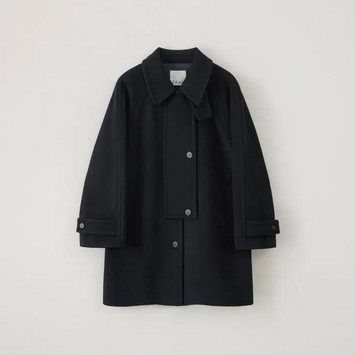 [BUNJANG] eaah Half Balmacaan Coat Navy / eaah 이아 하프 발마칸 코트 네이비