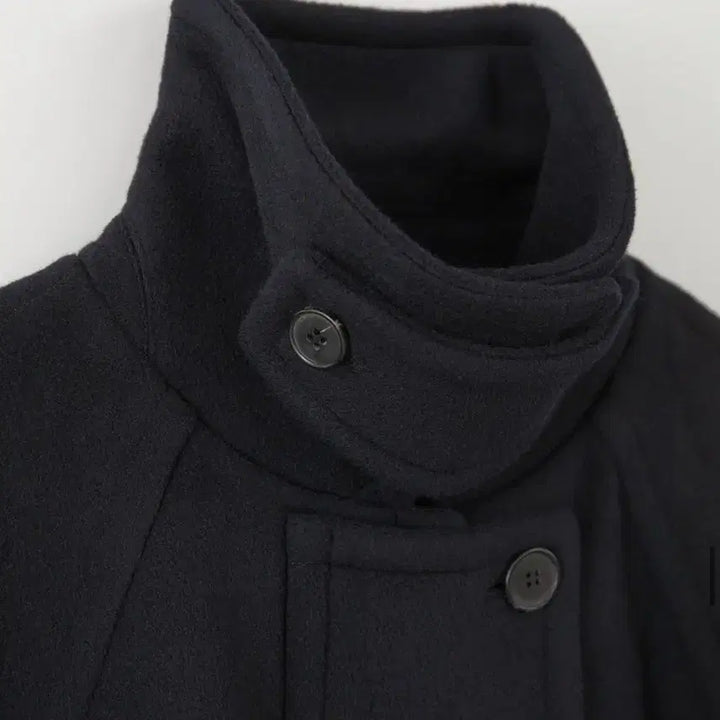 [BUNJANG] eaah Half Balmacaan Coat Navy / eaah 이아 하프 발마칸 코트 네이비