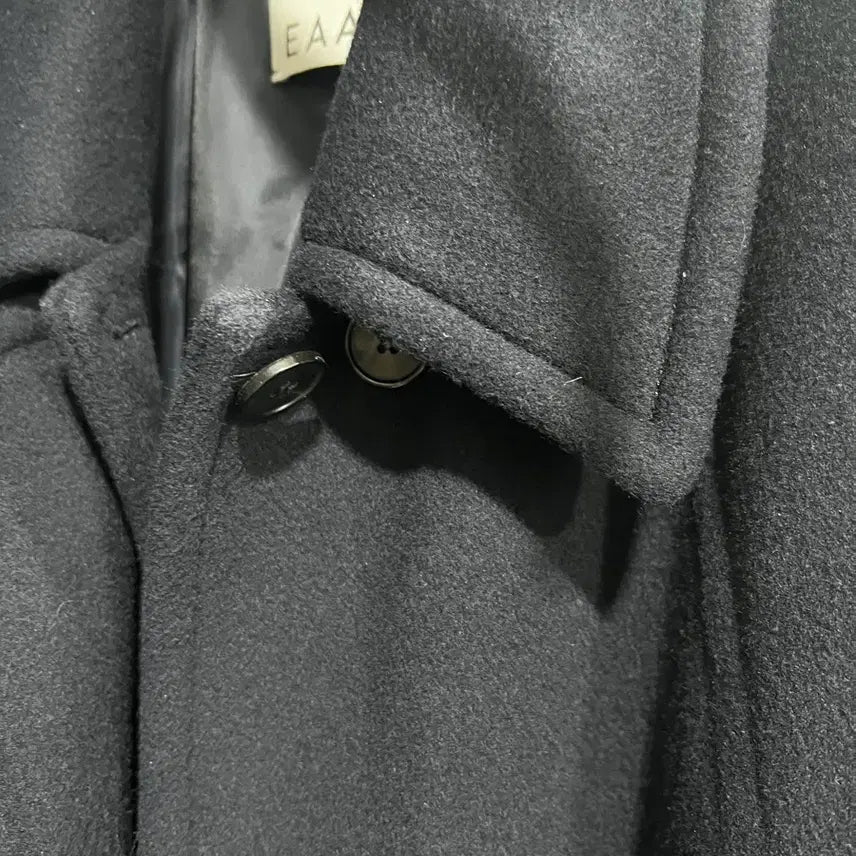 [BUNJANG] eaah Half Balmacaan Coat Navy / eaah 이아 하프 발마칸 코트 네이비