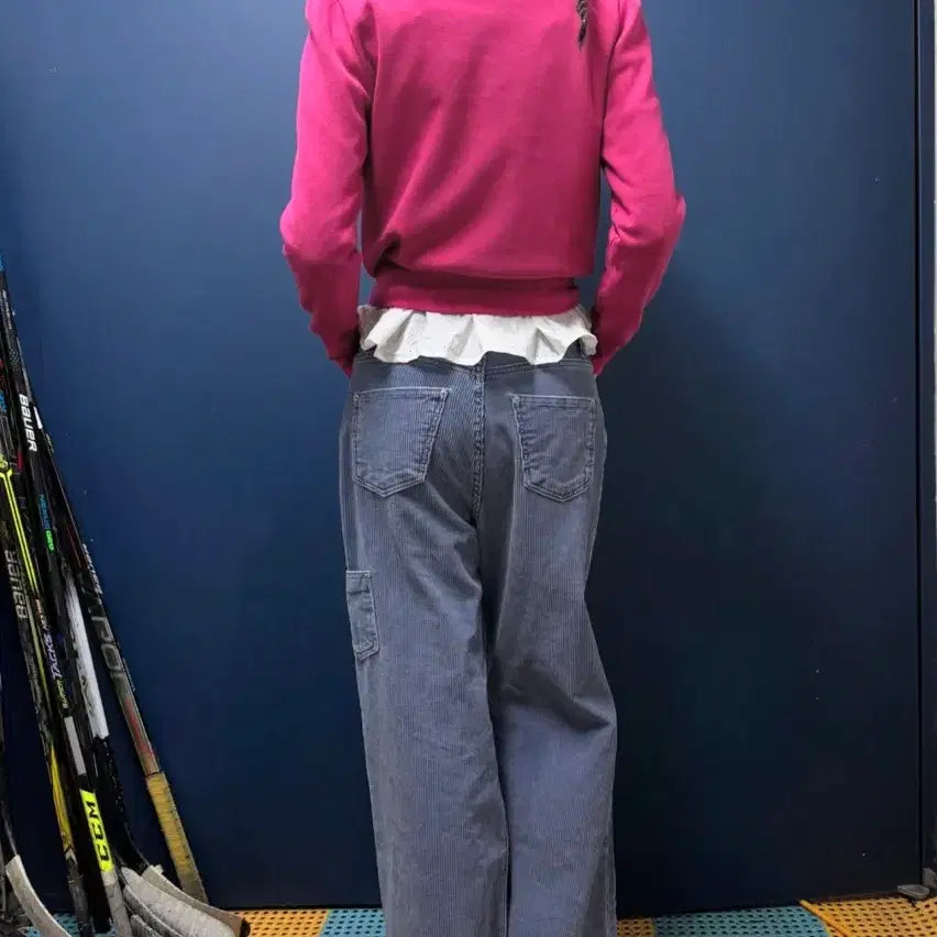 [BUNJANG] Cosmoss Corduroy Pants Blue M / Cosmoss 코스모스 코듀로이 팬츠 블루 M