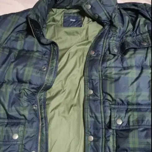 [BUNJANG] GAP Blackwatch Check Padded Jacket / [상태최상/M] GAP 갭 정품 블랙와치 체크 패딩 (남녀공용) 반값무배