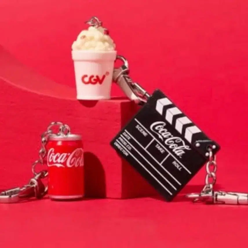 [BUNJANG] CGV x Coca-Cola Keyring Set / [ 새상품 ] CGV와 코카콜라의 콜라보 키링 세트