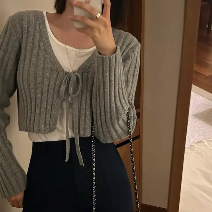 [BUNJANG] Miel Ribbon Cardigan / [마지막 가격내림]미엘 리본 가디건