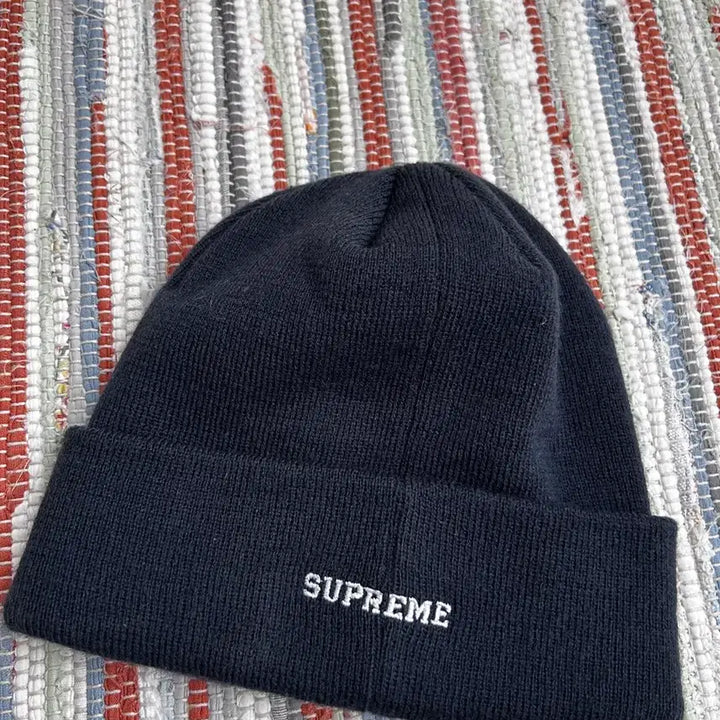 [BUNJANG] Supreme Champion Navy Beanie / 슈프림 챔피언 콜라보 네이비 비니