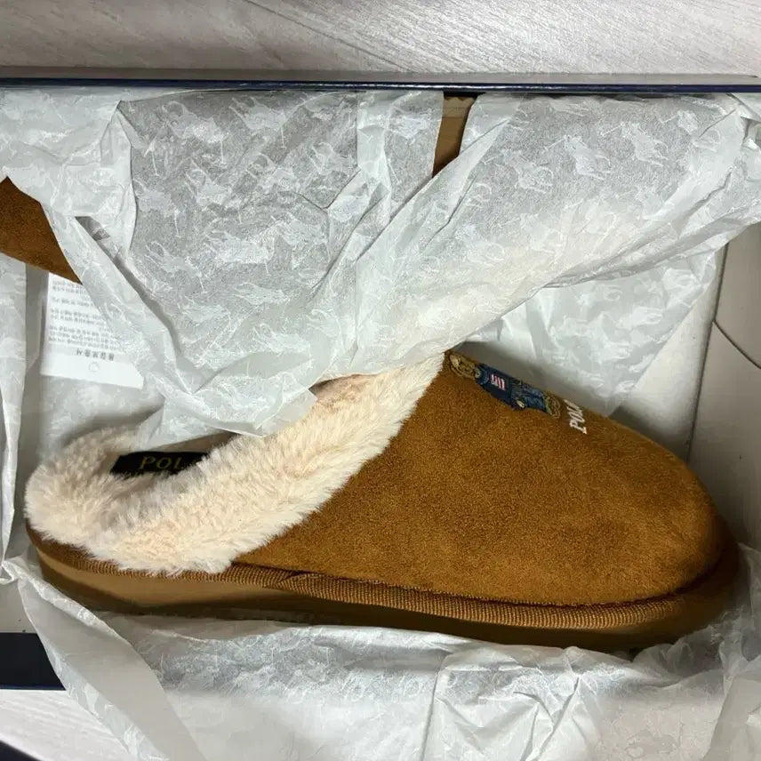 [BUNJANG] Polo Wool Slippers / 폴로 털슬리퍼