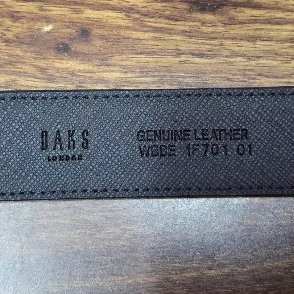 [BUNJANG] Daks Black Leather Automatic Belt / 닥스 블랙 가죽 자동 벨트(59)새제품입니다