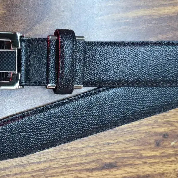 [BUNJANG] Daks Black Leather Automatic Belt / 닥스 블랙 가죽 자동 벨트(59)새제품입니다