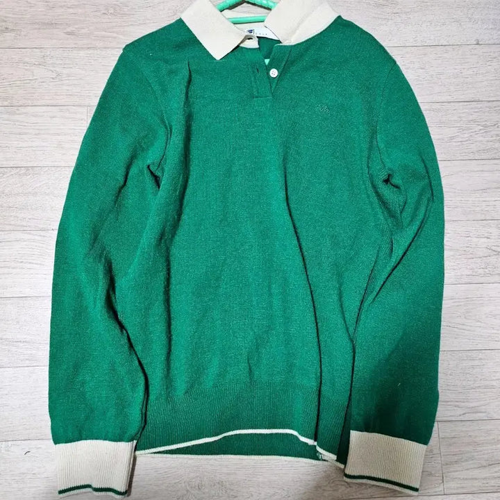 [BUNJANG] Fila Green Knit Cardigan / 내림끝 휠라 fila 그린 니트 가디건