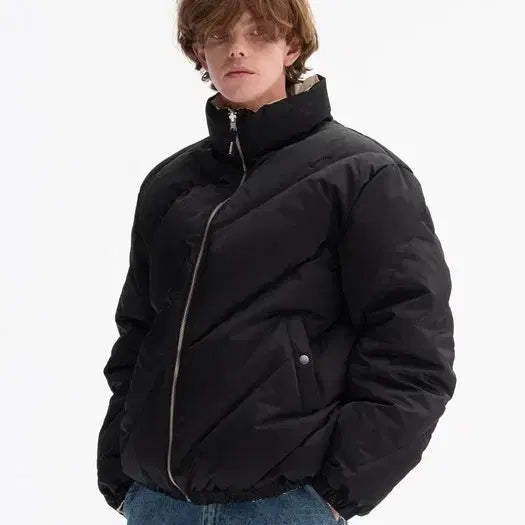 [BUNJANG] WKNDRS Reversible Black Padded Jacket / WKNDRS 리버시블 검정색 패딩 점퍼